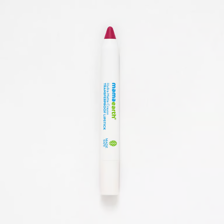 Mamaearth Hydra-Matte Crayon Transferproof Lipstick - 2.4 g | Passion fruit Wine