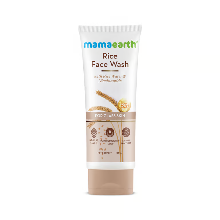 Mamaearth rice face wash front picture