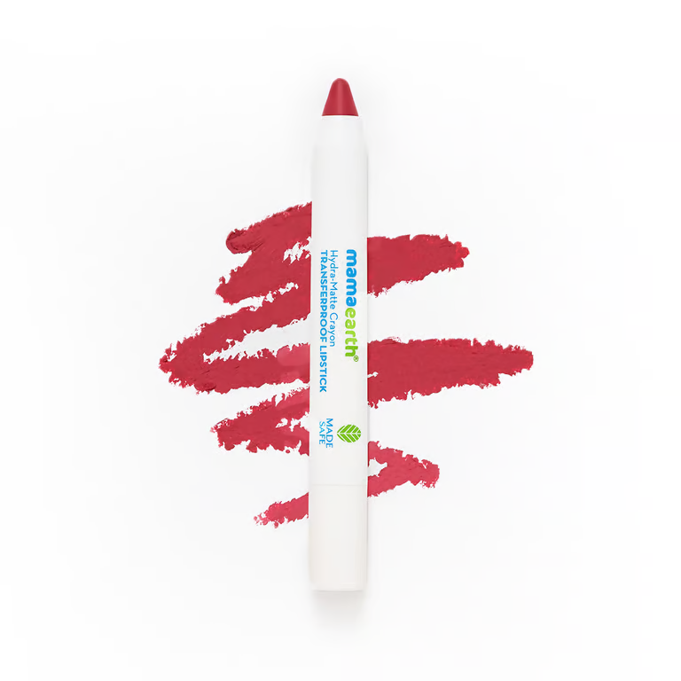 Mamaearth Hydra-Matte Crayon Transferproof Lipstick - 2.4 g | Lychee Pink