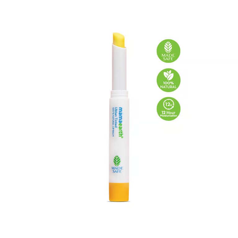 Mamaearth Ubtan Tinted 100% Natural Lip Balm with Turmeric & Saffron - 2 g