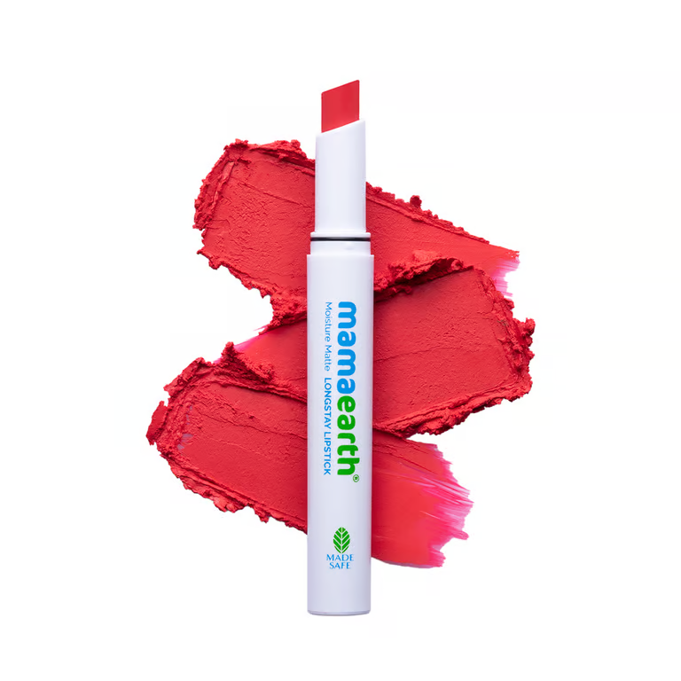 Mamaearth Moisture Matte Long Stay Lipstick - 2g | Melon Red