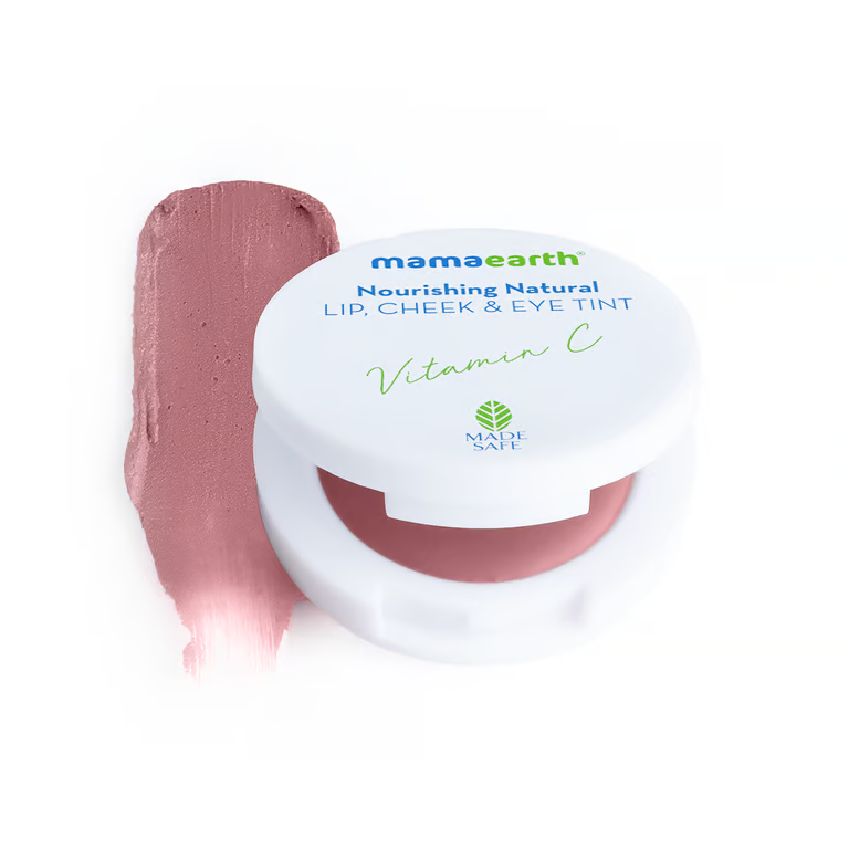 Mamaearth Nourishing Natural Lip Cheek & Eye Tint with Vitamin C & Cocoa | Coco Nude - 4 g