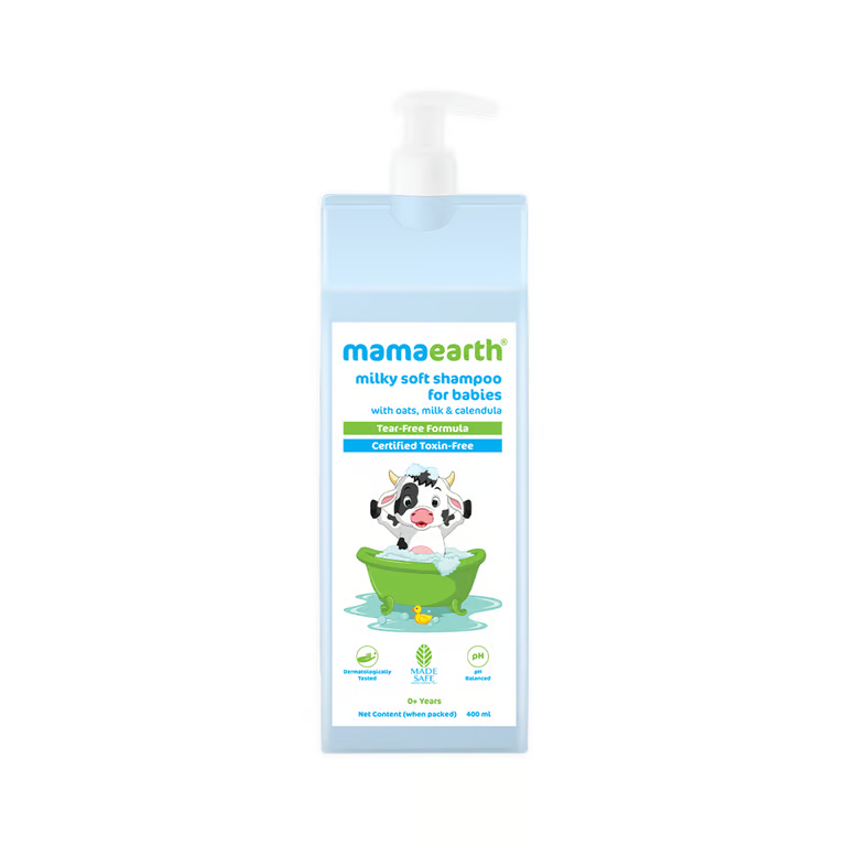 Mamaearth Milky Soft Shampoo with Oats, Milk and Calendula for Babies - 400 ml