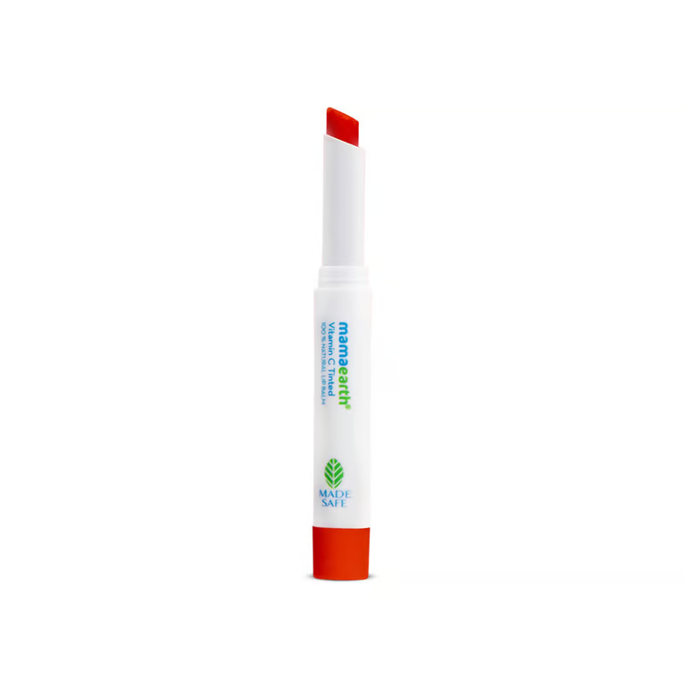 Mamaearth vitamin c tinted lip blam product pic with white background