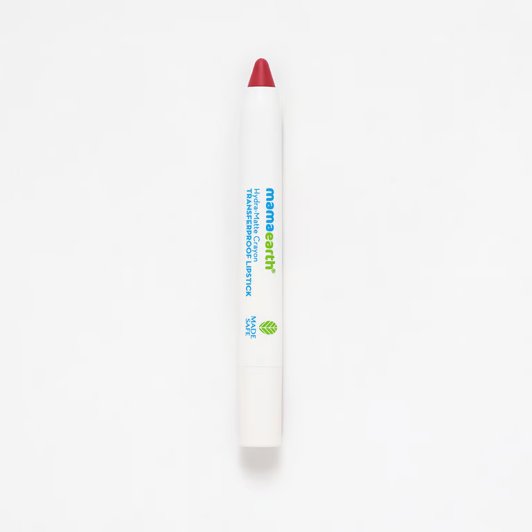 Mamaearth Hydra-Matte Crayon Transferproof Lipstick - 2.4 g | Lychee Pink