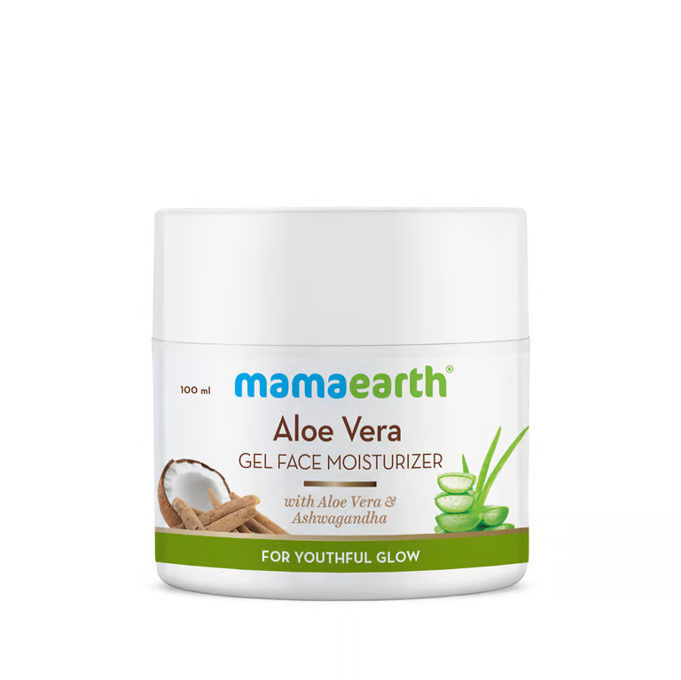 Mamaearth Aloe Vera Gel Moisturizer with Aloe Vera & Ashwagandha for a Youthful Glow - 100 g