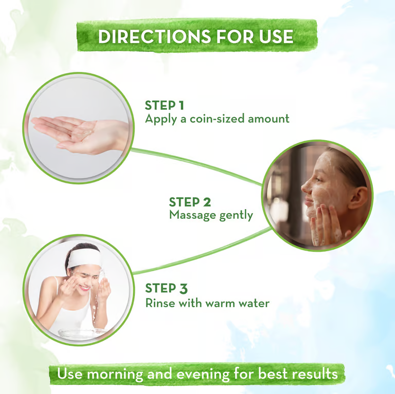 Mamaearth tea tree face wash directions for use