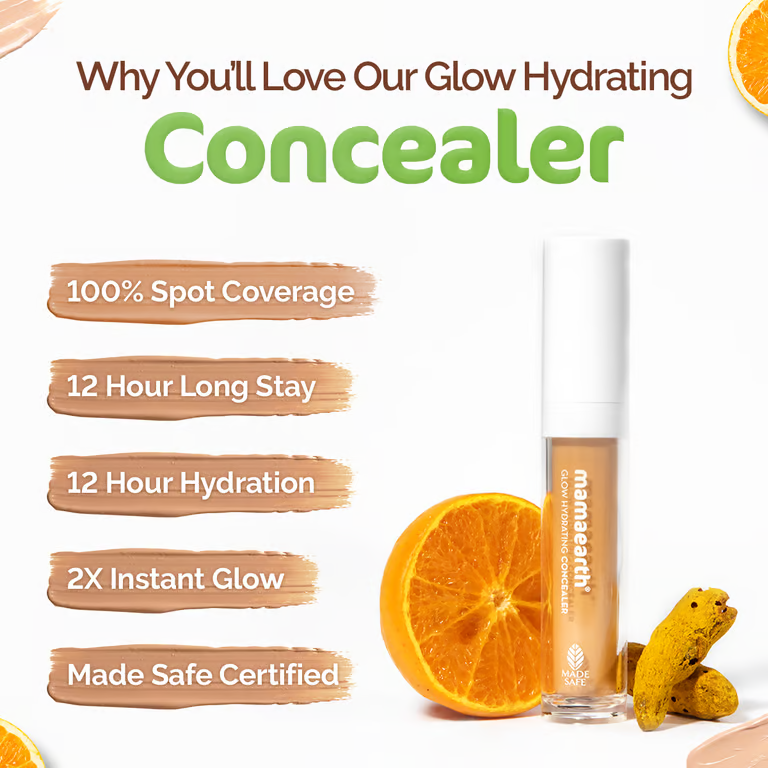 Mamaearth Glow Hydrating Concealer - 6 ml | Creme Glow