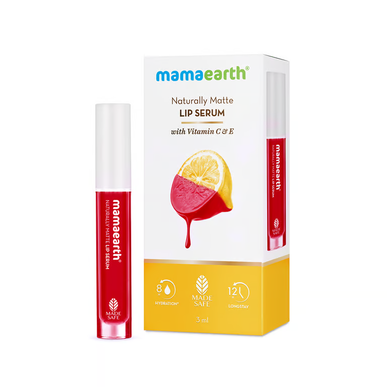 Mamaearth Naturally Matte Liquid Lipstick - 3 ml | Beet It Red