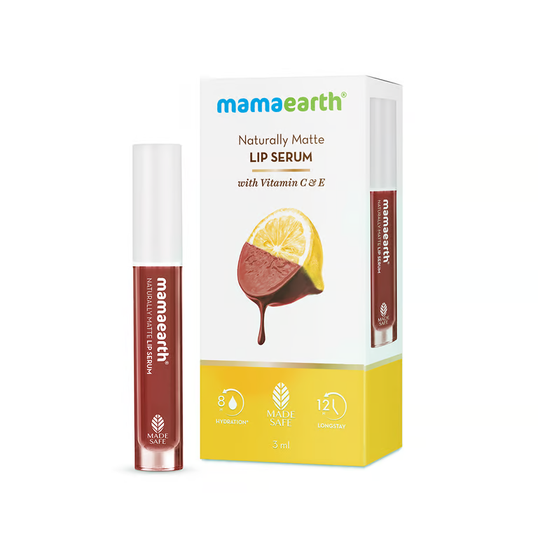 Mamaearth Naturally Matte Liquid Lipstick - 3 ml | Caramel Nude